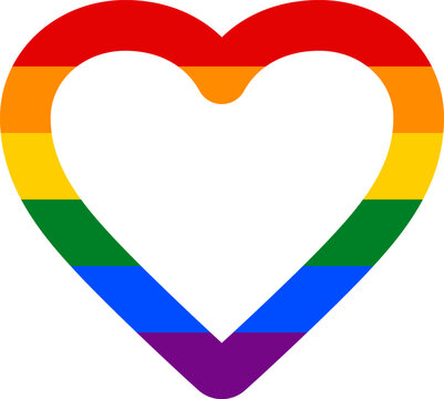 レインボーカラーのハート / LGBT / LGBTQ
