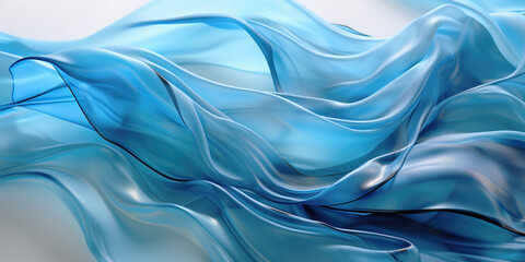 Fototapeta premium Water-gel wave blue texture background.