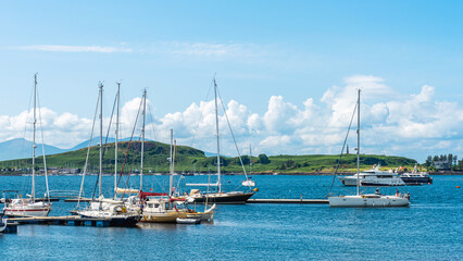 Fototapeta na wymiar Oban Bay and Marina, Oban, Argyll and Bute, Scotland, UK