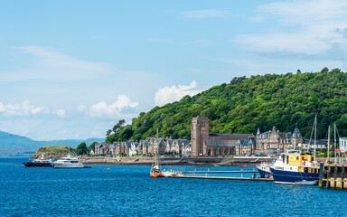 Naklejka premium Oban Bay and Seafront, Oban, Argyll and Bute, Scotland, UK