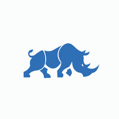 angry Rhino of  logo design