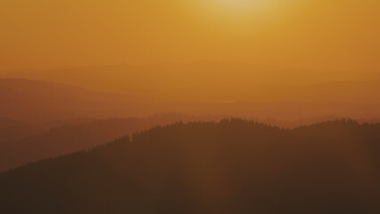 Fototapeta premium Sunrise in the Carpathian Mountains