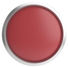 3D circle button. Empty button. 3D illustration.