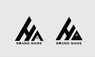 H+A letter logo. luxury letter logo design, H+A letter logo concept, Letter H+A simple logo design, creative logo design, letter logo vector, real state vector.