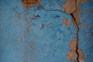 Concrete wall with a crack. Background image.