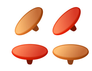 Set of sewing buttons for clothing or accessory needlework elements vector illustration isolated on white background