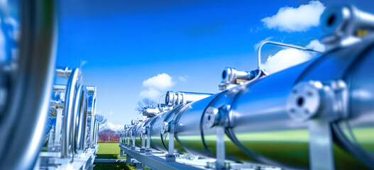 Green Hydrogen renewable energy production pipeline. 
green hydrogen gas for clean electricity...