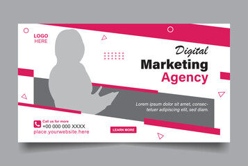 Digital marketing social media and website cover banner