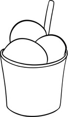 ice cream hand drawn 