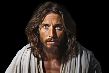 Obraz premium Biblical Portrait. Jesus, The Sacrificial Lamb