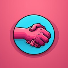 Obraz premium an icon showing a hand shakes,