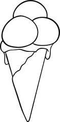 ice cream hand drawn 