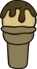 ice cream hand drawn 