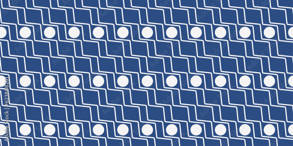 Poster blue diagonal with dots, seamless pattern. stylish and endless patern. for the interior, packaging, 