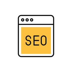 Seo Web icon vector stock illustration.