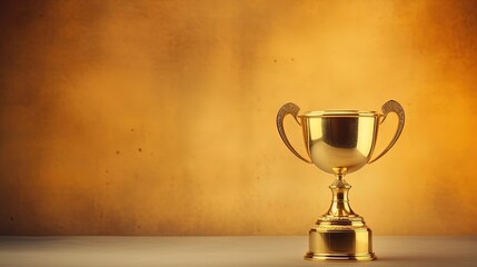 Golden trophy cup , winners golden cup. Created with Generative Ai technology.