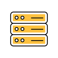 Hosting icon vector stock illustration.