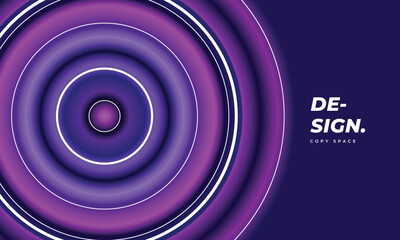 Purple circle blur gradient background template copy space. Radial colour gradation backdrop design for poster, banner, leaflet, cover, magazine, landing page. report, or presentation.