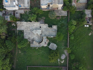 High angle ariel view of residential area in Cantt Lahore, Pakistan.