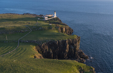 Fototapeta na wymiar Neist Point lighthouse on the Isle of Skye.