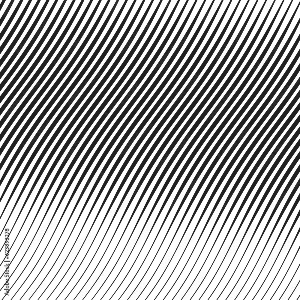 Poster diagonal lines halftone effect. abstract black and white background with curve lines and waves. bann