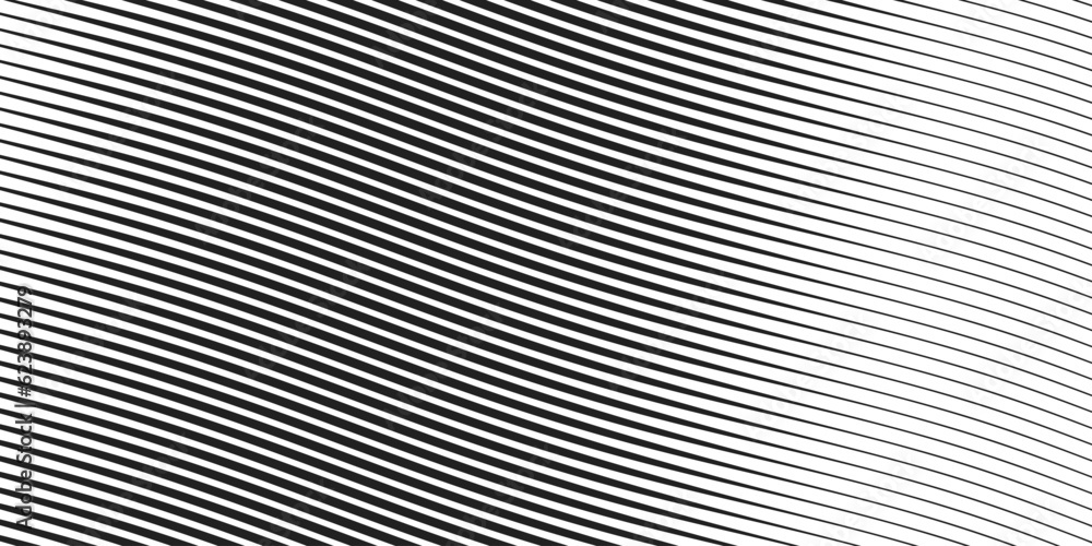 Poster diagonal lines halftone effect. abstract black and white background with curve lines and waves. bann