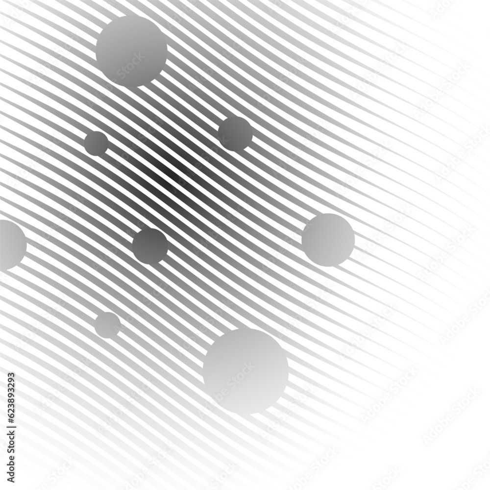 Poster diagonal lines halftone effect. abstract black and white background with curve lines and waves. bann