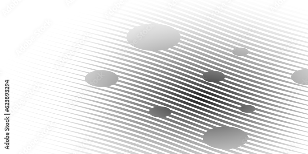 Poster diagonal lines halftone effect. abstract black and white background with curve lines and waves. bann