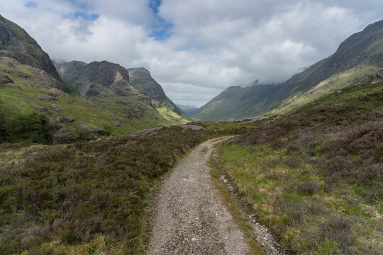 Landscape view in the Glencoe valley.