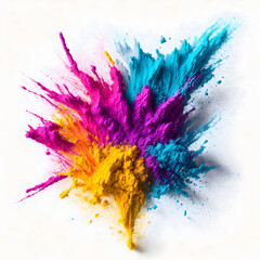 Fototapeta na wymiar Multi-Colored Holi Powder Paint Explosion