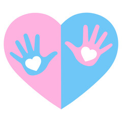 Love and Heart Care icon. Healthcare and medical concept on white background