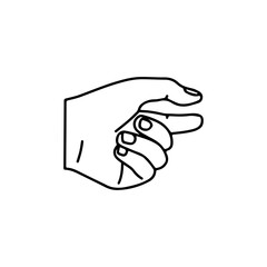 vector illustration of hand gesture concept