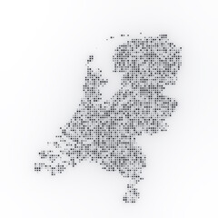 Map of Netherlands on a white background