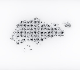 Map of Singapore on a white background