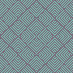 Pastel Color Palette Geometric Seamless Pattern Trend Vector Abstract Background. Trendy Fashionable Textile Design Pale Blue Violet Repetitive Wallpaper. Endless Graphic Abstraction Art Illustration