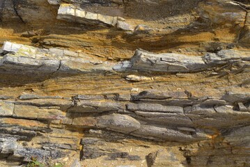 Rock layers in the earth's crust at Monteferro