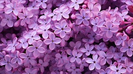 Fototapeta premium Background with lilac flowers close view. Created with Generative Ai technology.