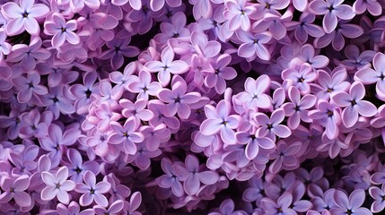 Fototapeta premium Background with lilac flowers close view. Created with Generative Ai technology.