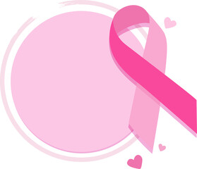 Breast cancer awareness background with pink ribbon