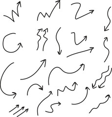 Hand drawn arrow, Curve arrows