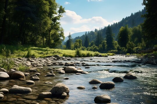river landscape.