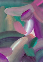 Purple green beige acrylic oil painting texture