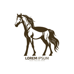 Fototapeta na wymiar horse logo icon vector illustration design template silhouette isolated symbol illustration