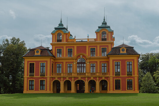 Favorite Castle Is The Oldest German Porcelain Castle Near The Village Of Forch Near Rastatt. Germany, Baden-Wuerttemberg. Favorite Palace At Ludwigsburg, Germany,
