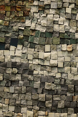 Background material photo close-up on mosaic wall