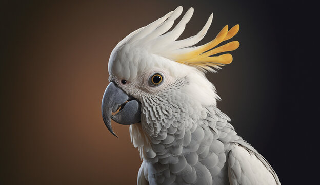 White cockatoo cute bird australia rio sulfur crested image AI generated art