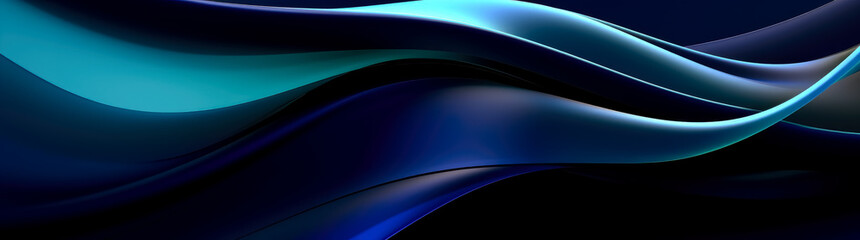 Obraz premium Gradient color light and dark blue light wave abstract backgrounds, in the style of circular shapes, bold lines, geometric shapes.