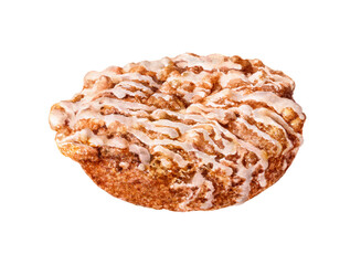 Watercolor illustration of Pumpkin coffee cake donuts close-up