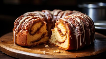 Aromatic cinnamon swirl bundt cake