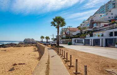 Obraz premium tourism Chile Valparaiso Vina del Mar Reñaca beach 